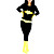  Black and Yellow Women Lycra Zentai Inspired by Batman