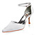  top en satin de qualité supérieure du talon haut fermé orteils avec des chaussures de mariée mariage (35a0037)