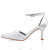  top en satin de qualité supérieure du talon haut fermé orteils avec des chaussures de mariée mariage (35a0037)