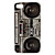  grabadora de casete de patrón único de protección para el caso de iPhone 4 y 4S