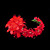  Lovely Red Satin And Paper Flower Garland/Headpiece