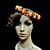  Lovely Orange & Blue Flowers Wedding/Special Occasion Headpiece