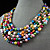  4-10mm color arcobaleno vera e propria collana di perle d'acqua dolce - 100 pollici