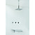  Chrome Finish Tub Shower Faucet with Rain Shower Head (Wall Mount)