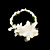  mooie satijnen / imitatie pearl / papier bruiloft bloemen / hoofddeksel