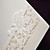  Delicate Ivory Lace Cut-out Tri-fold Wedding Invitation (Set of 50)