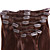  18 pouces 7 pièces 100% machines cheveux remy indiens fait naturelle pince droite dans extenions cheveux 26 couleurs disponibles
