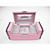  chique roze krokodil patroon koffer sieraden doos