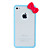  Silikon beskytter med rosett for iPhone 4 og 4S
