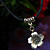  bloem zilveren ketting