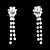  Crystal In Sliver Alloy Wedding Jewelry Set With Necklace & Earrings