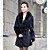  collo a scialle manica lunga pelliccia di coniglio party / ufficio cappotto (altri colori)