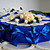  azul royal com rosas caixa favor bolo (conjunto de 10)