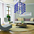  1 - Light Crystal Semi Flush Mount with 4 Colors Available