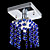  1 - Light Crystal Semi Flush Mount with 4 Colors Available