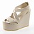 YENTE - Chaussures Compensées Lune de Miel Semelle Compensées Cuir Verni