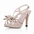  in pelle stiletto tacco sandali / piattaforma con parti arco / scarpe da sera