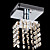  1 - Light Crystal Semi Flush Mount with 4 Colors Available