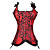  Corsetto in raso chiusura anteriore con le ruches busk