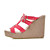  Kunstleder-Sandalen mit Keilabsatz Schnalle Schuhe (weitere Farben)
