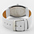  unisex pu analog kvarts armbåndsur med elliptisk sag (hvid)