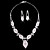 Silver Rhinestone Two Piece Ladies' Dazzling Leaves Wedding Jewelry Set (45 cm)