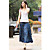  coton A-ligne bretelles genou longueur robe bain de soleil