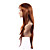  Capless Long Nature Fluffy Straight Hair Synthetic Wig Oblique Bang