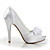  Satin Stiletto Heel Peep Toe Pumps Wedding Shoes With Satin Flower
