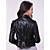  Long Sleeve Turndown Collar Party/ Career Lambskin Leather Jacket With Pockets