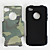  Estuche de Camuflaje de Silicona y Carcasa PC para iPhone 4 e iPhone 4S - Verde