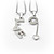  roestvrij staal "liefde" design koppels 'ketting set van 2 (meer kleuren)
