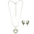  vakre blader utforming rhinestone to stykker kvinners perle smykker sett (50 cm)