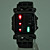  Orologio digitale al quarzo, da uomo, cinturino in gomma - Nero