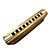  huang - (102-b) blues harp archaïsering boot harmonica 10 holes/20 tonen / aluminium kam