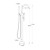  Floor Standing Tub Faucet with Hand Shower - Chrome Finish