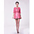  3/4 Sleeve Collarless Party/ Career Lambskin Leather Coat With Belt (More Colors)