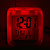 fraise motif coloré numérique de la lumière d'alarme horloge calendrier thermomètre (blanc, 4xAAA)