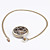  kvinder sort legering mekanisk analog lommeur (bronze)
