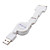  3-In-1 Retractable USB Data and Charging Cable (Micro USB, Mini USB and Apple, White)