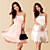  Strapless Pearl Chiffon Dress