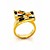  Cubic Zirconia Platinum Plated With 18K Silver/ Gold Fashion Ring