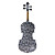  kinglos - (hb-1309) 4/4 svart keramikk utforming solid gran fiolin antrekk