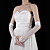  Satin / Tulle Elbow Length Fingerless Bridal Gloves With Pearls