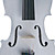  kinglos - (hb-1308) 4/4 sølv blomst design solid gran fiolin antrekk (hvit)