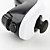  tofarget MotionPlus Remote og Nunchuk-kontrolleren til Wii / Wii u (sort og hvit)