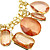  Fashion Ladies' Orange Acrylic In Alloy Bracelet