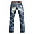  elegante da uomo 'jeans tubo dritto con fori