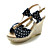  tacco sandali con zeppa in tessuto con parti / scarpe da sera (più colori)