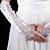  Satin Elbow Length Fingerless Bridal Gloves With Embroidery (More Colors)
